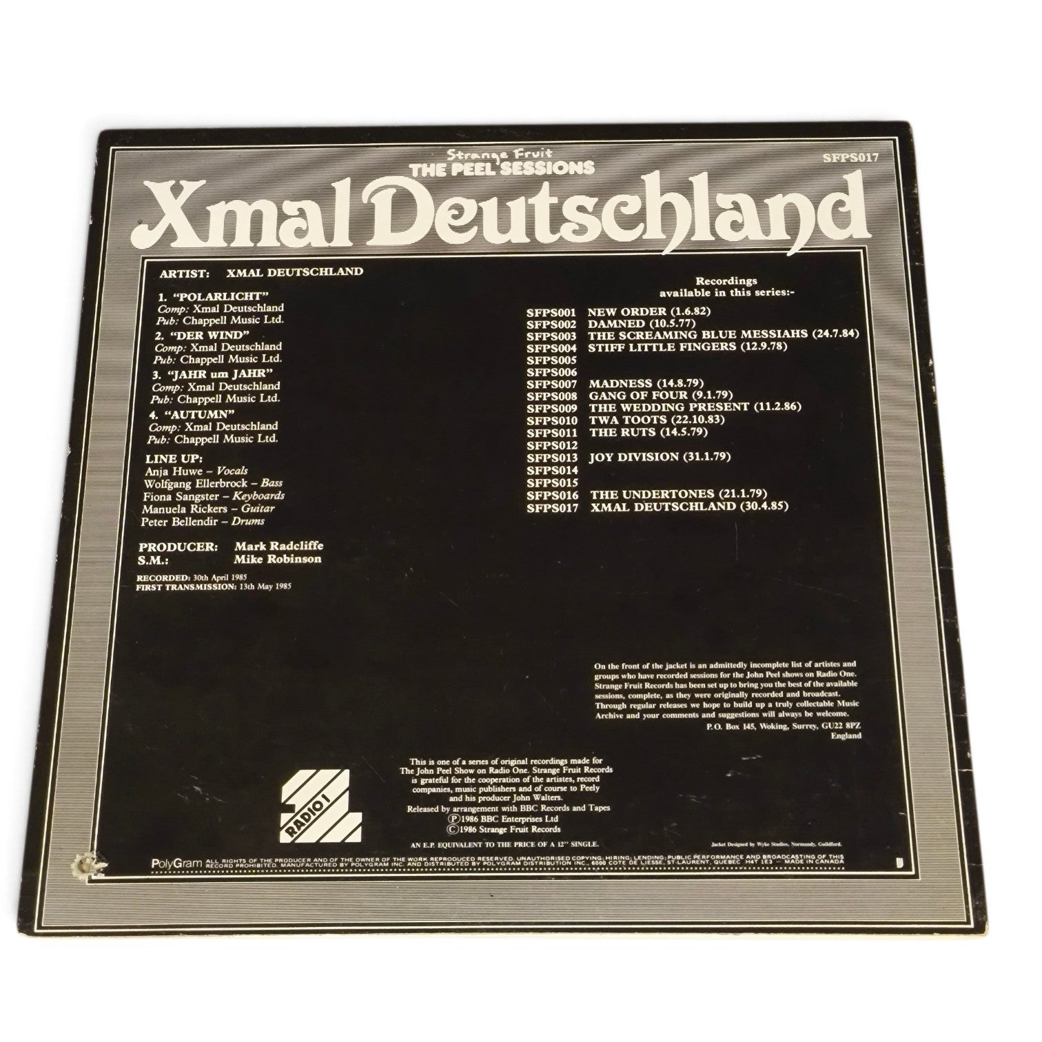 XMAL DEUTSCHLAND - BBC SESSIONS